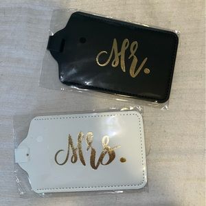 Mr. and Mrs. luggage tags